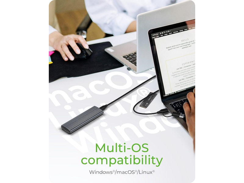 Icy Box M.2 NVMe & SATA M.2 SSD kabinett Eksterne kabinetter