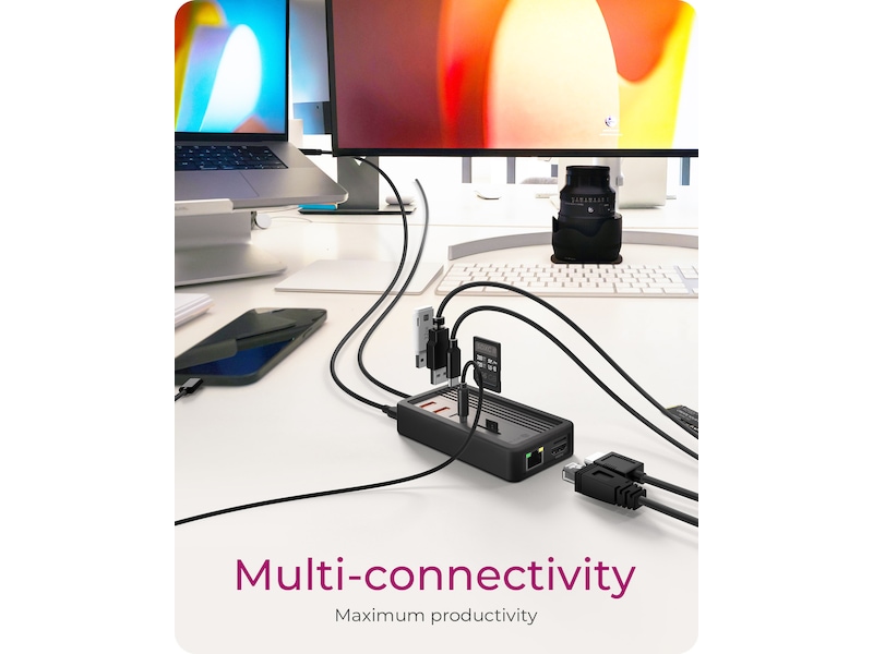 Icy Box 10 i 1 DockingStation Dockingstasjon & USB-HUB