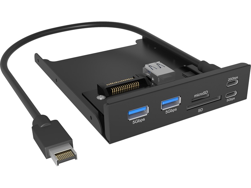 ICY BOX IB-HUB1419-i3 Front panel 3.5" USB/FireWire