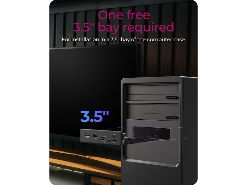 ICY BOX IB-HUB1419-i3 Front panel 3.5" USB/FireWire