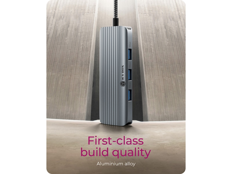 ICY BOX 6-i-1 Travel Docking Dockingstasjon & USB-HUB