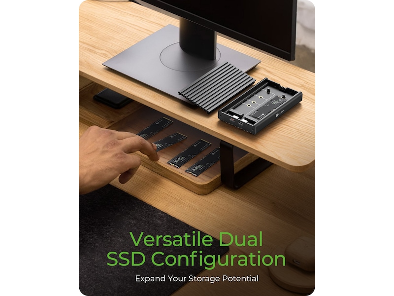 Icy Box 2-bay M.2 PCIe NVMe-kabinett Eksterne kabinetter
