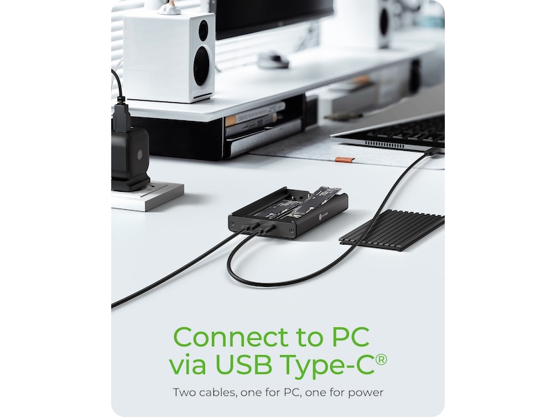 Icy Box 2-bay M.2 PCIe NVMe-kabinett Eksterne kabinetter