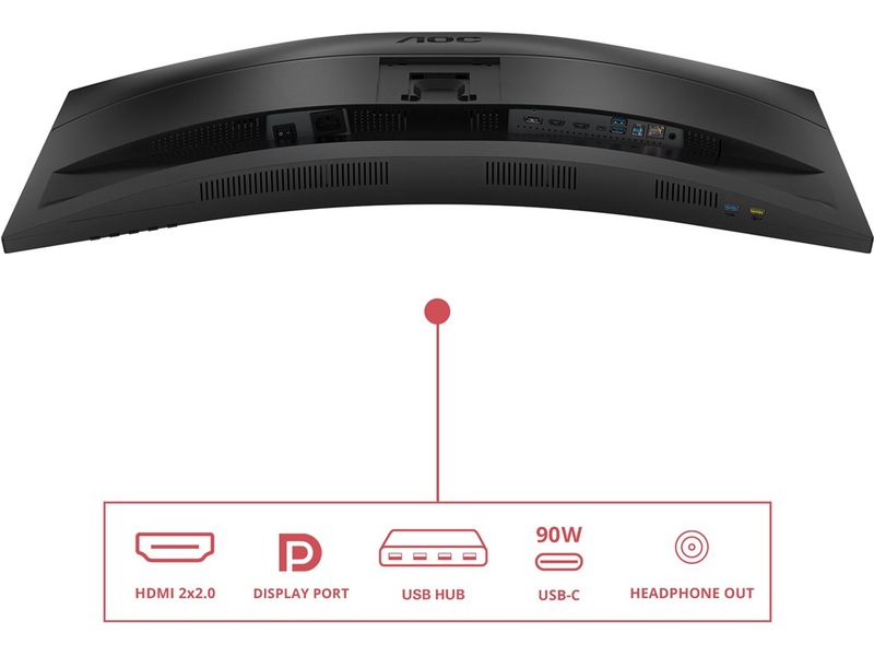 AOC 34" curved skjerm CU34E4CV Skjermer