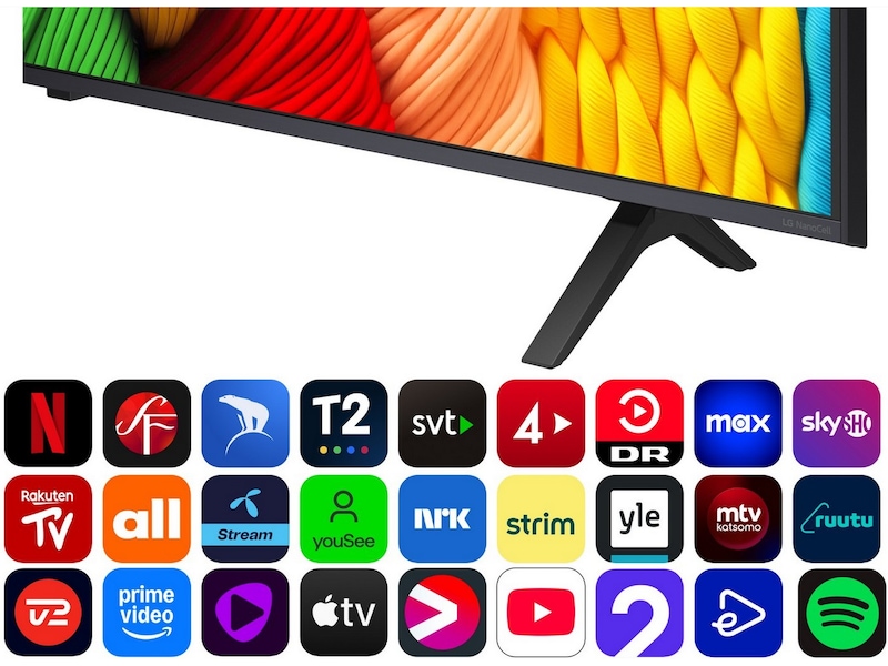 LG 50'' Nano AI 4K 50NANO80A (2025) + Soundbar 50 - 59 tommer TV
