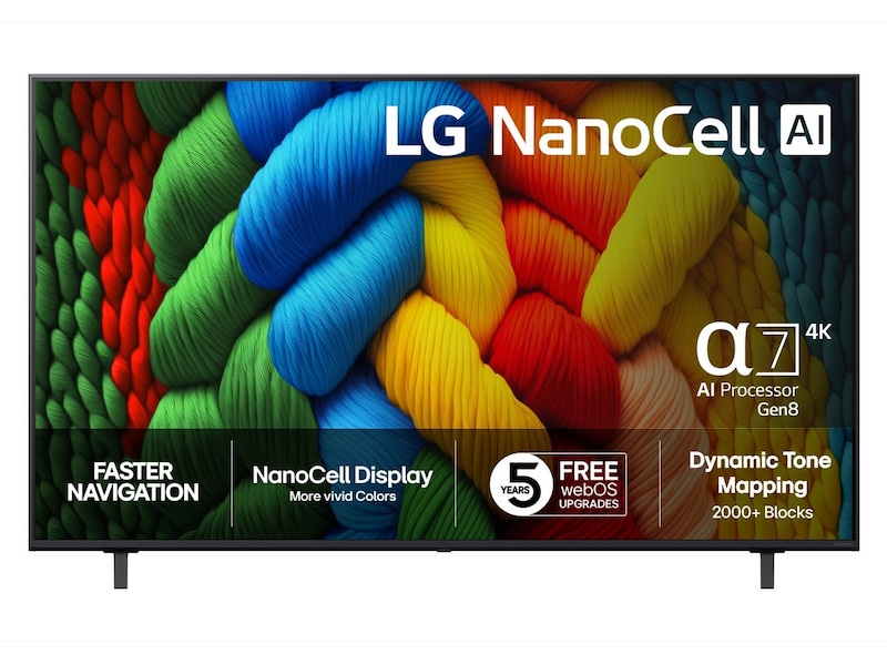 LG 65" NANO80 AI 4K NanoCell Smart TV (2025) 60 - 69 tommer TV
