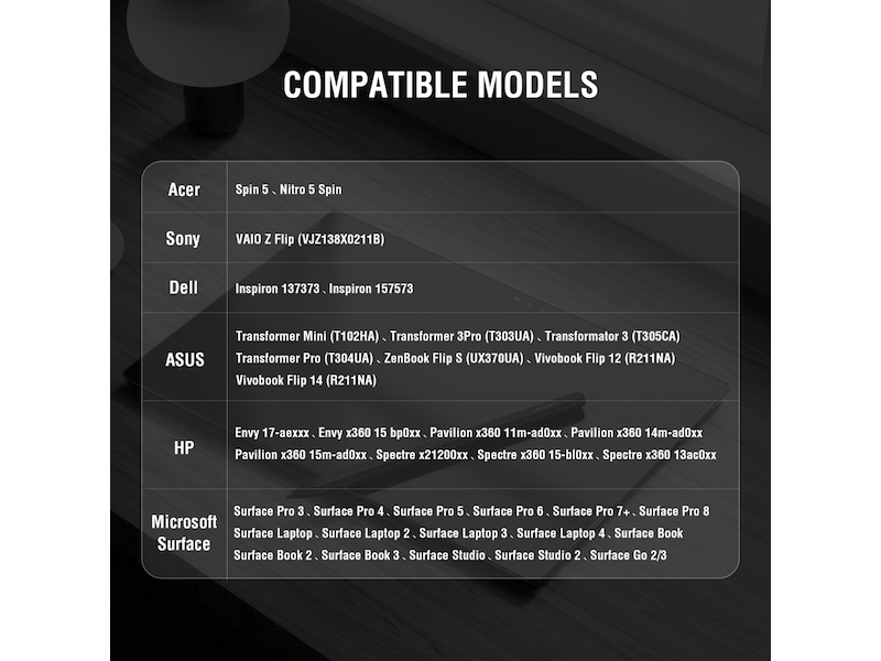 4smarts Microsoft Surface MPP Active Stylus (sort) Tastatur og stylus