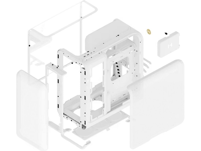 HYTE X50 Mid Tower (hvit) Midi tower