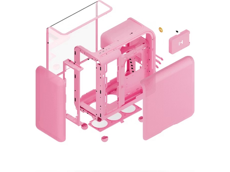 HYTE X50 Midi-Tower (rosa) Midi tower