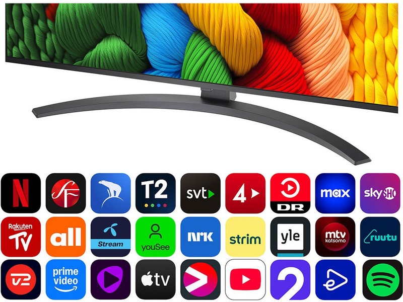 LG 86'' NANO81 NanoCell AI 4K Smart TV (2025) Over 80 tommer TV