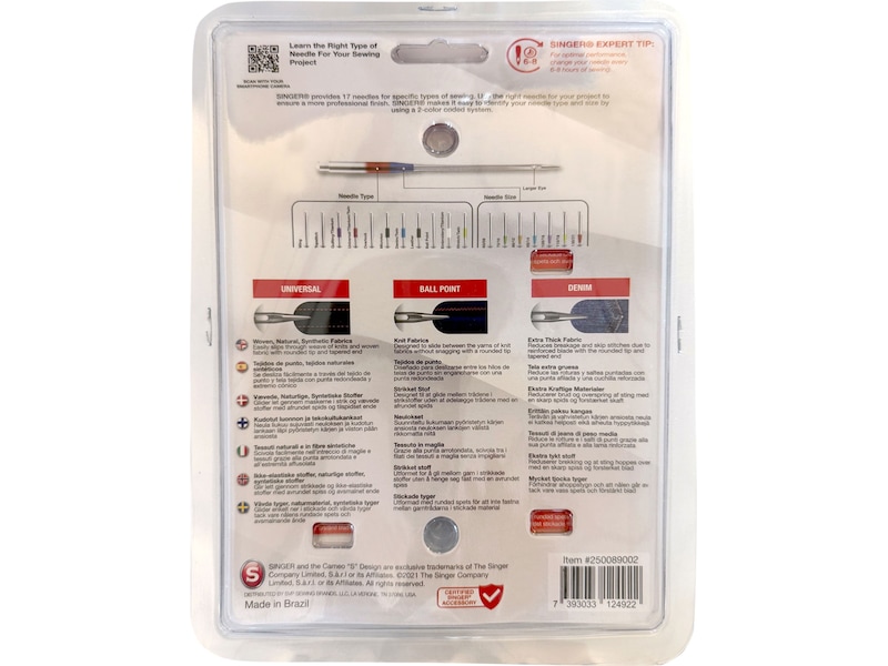 Singer Symaskinnåler Pakke Tilbehør til symaskiner