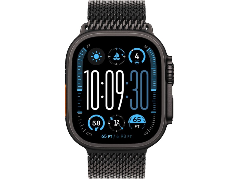 Apple Watch 49mm titan Milanese Loop (svart) -B-Grade Demo tilbehør til mobiler & klokker