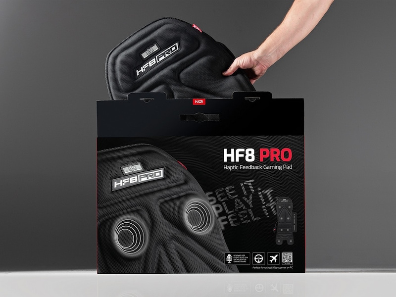 Next Level Racing HF8 Pro Haptic Feedback Pad Ratt og pedaler