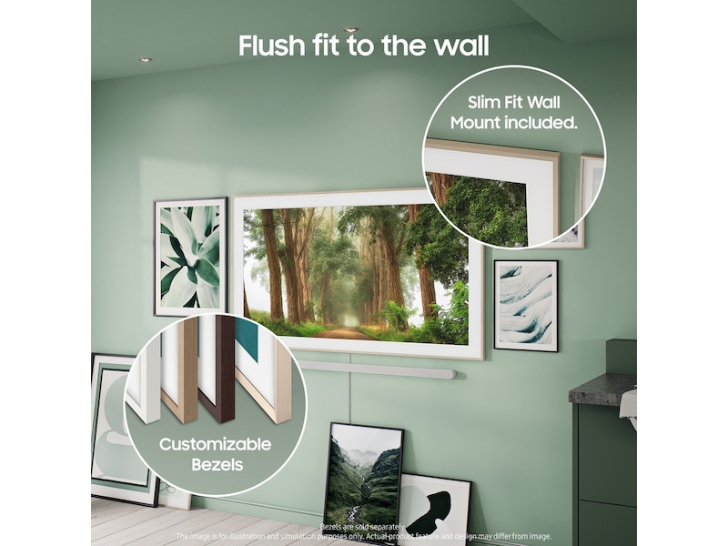 Samsung The Frame Pro 85" LS03FW + ramme Beige Wood 60 - 69 tommer TV