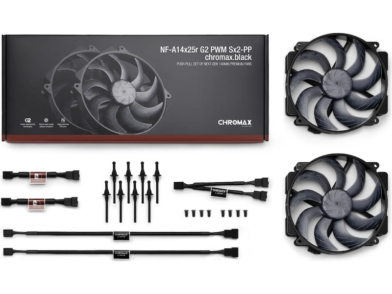 Noctua NF-A14x25r G2 PWM Sx2-PP chromax.sort Vifte Vifter