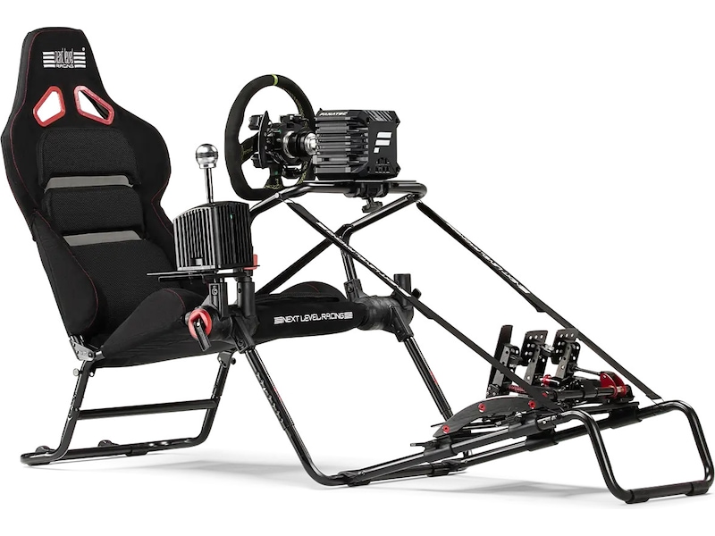 Next Level Racing GTLite Pro–kompakt GT-cockpit for DD-ratt&komfort Ratt og pedaler