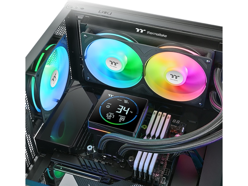 Thermaltake TH240-S V3 ARGB sync alt-i-ett-kjøler (sort) CPU - Vannkjøling