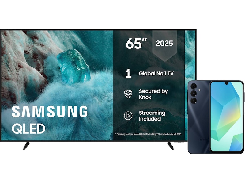 Samsung 65" Q7FA QLED 4K Smart TV (2025) + Galaxy A16 60 - 69 tommer TV