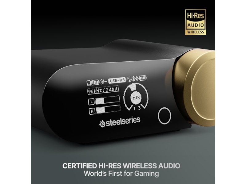 SteelSeries Arctis Nova Elite Trådløst Gamingheadset (salvie og gull) -B-Grade Demo headset