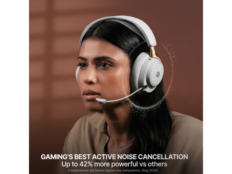 SteelSeries Arctis Nova Elite Trådløst Gamingheadset (salvie og gull) -B-Grade Demo headset
