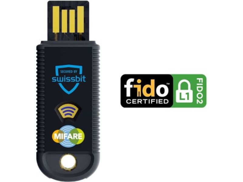 Swissbit iShield Key USB-A sikkerhetsnøkkel med FIDO2 og MIFARE Antivirus/Sikkerhet