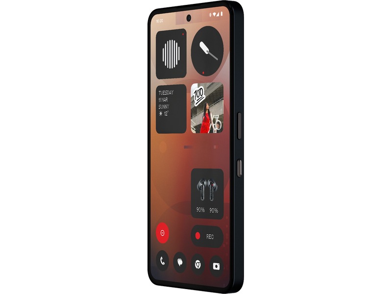 Nothing Phone (3a) 256GB (sort) -B-Grade Demo mobiltelefoner