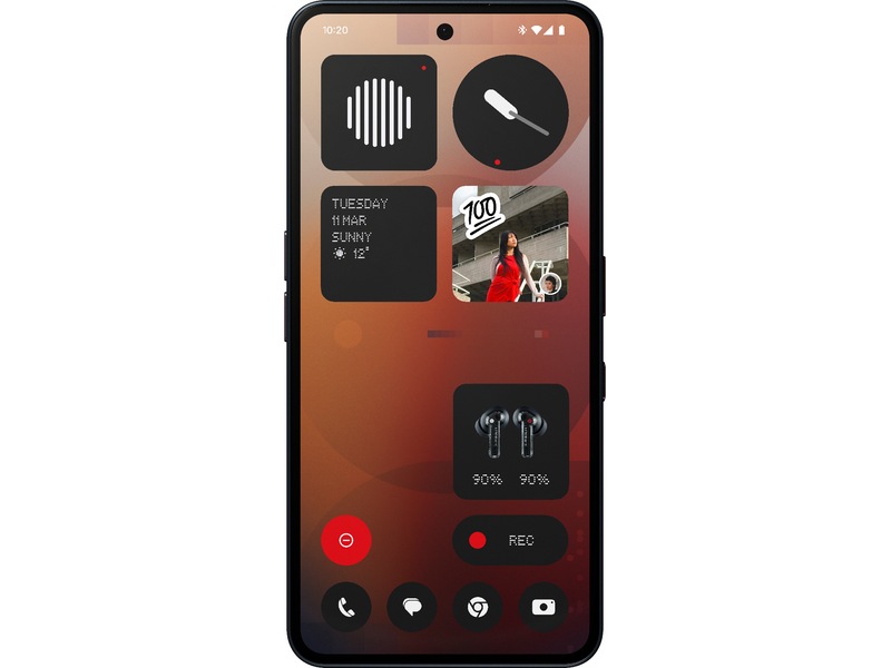 Nothing Phone (3a) 256GB (sort) -B-Grade Demo mobiltelefoner