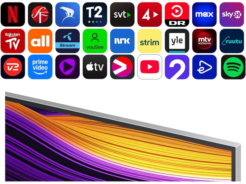 LG 77" G5 AI 4K OLED Smart TV (2025) + veggfeste 70 - 79 tommer TV