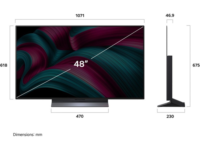 LG 48'' C5 AI 4K OLED Smart TV (2025) + veggfeste 20 - 49 tommer TV