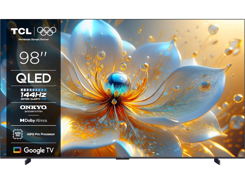 TCL 98" T8C 4K QLED Google TV (2025) + veggfeste Over 80 tommer TV