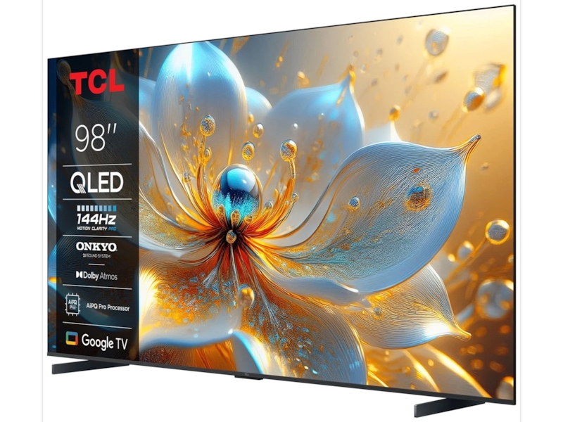 TCL 98" T8C 4K QLED Google TV (2025) + veggfeste Over 80 tommer TV