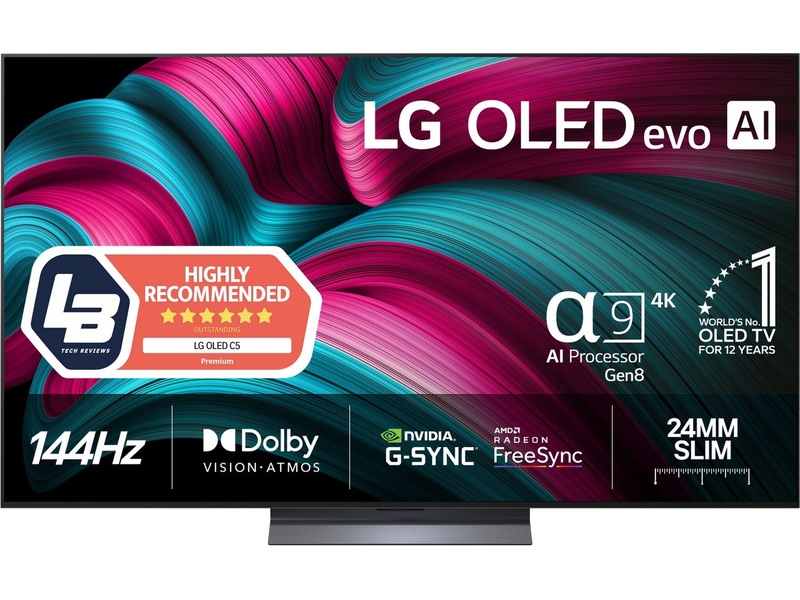 LG 65" C5 AI 4K OLED Smart TV (2025) + veggfeste 60 - 69 tommer TV
