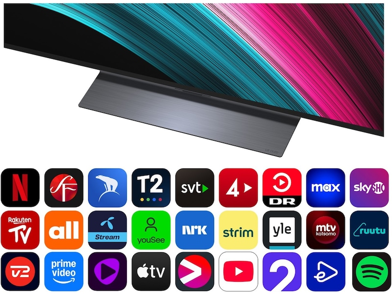 LG 65" C5 AI 4K OLED Smart TV (2025) + veggfeste 60 - 69 tommer TV