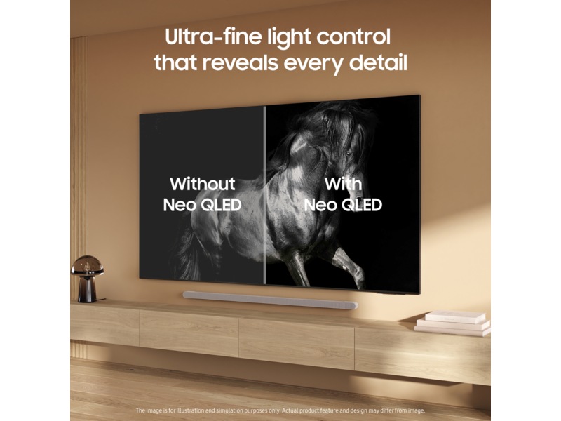 Samsung 55" QN70F Neo QLED 4K Mini LED smart-TV (2025) + veggfeste 60 - 69 tommer TV