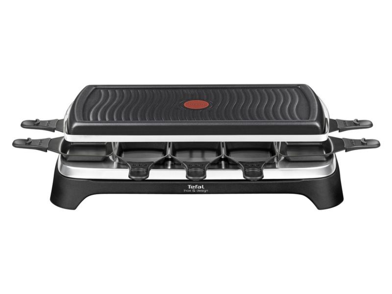 Tefal RE458812 raclette Inox & Design 10 panner (svart) -B-Grade Demo hjem & fritid