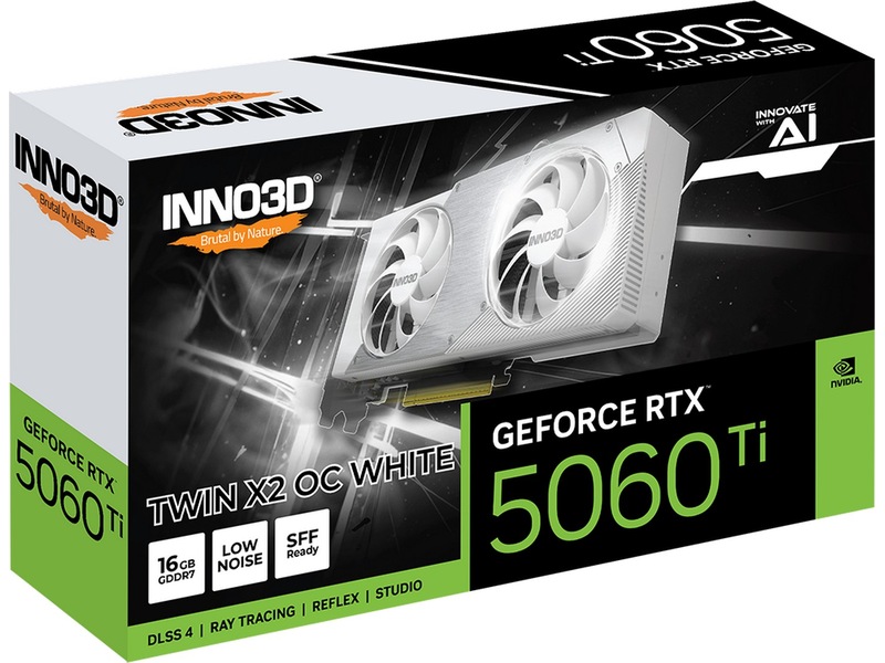 INNO3D GeForce RTX 5060 Ti 16GB TWIN X2 OC (hvit) Skjermkort
