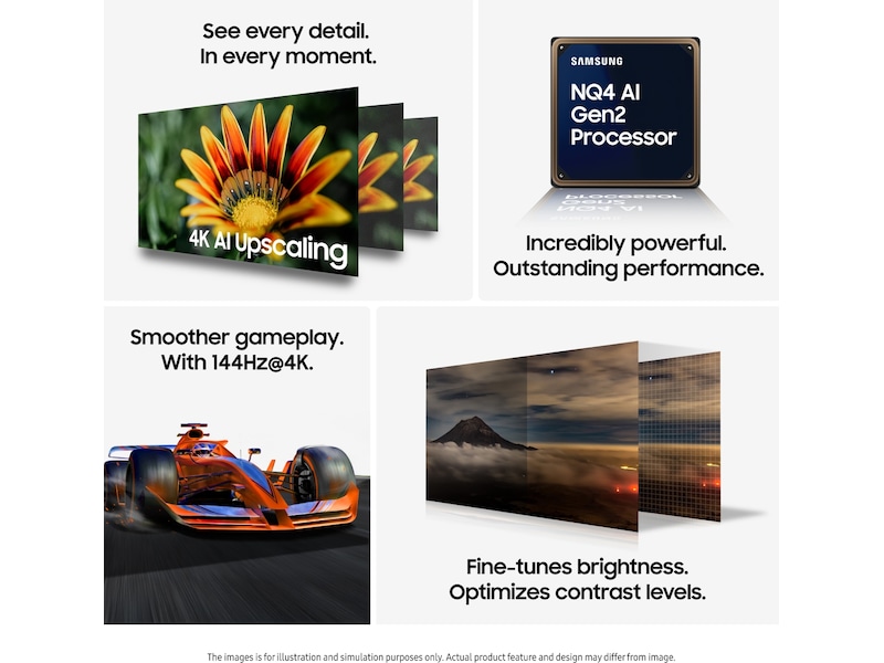 Samsung 55" QN73F Neo QLED 4K Mini LED Smart TV (2025) + lydplanke 50 - 59 tommer TV