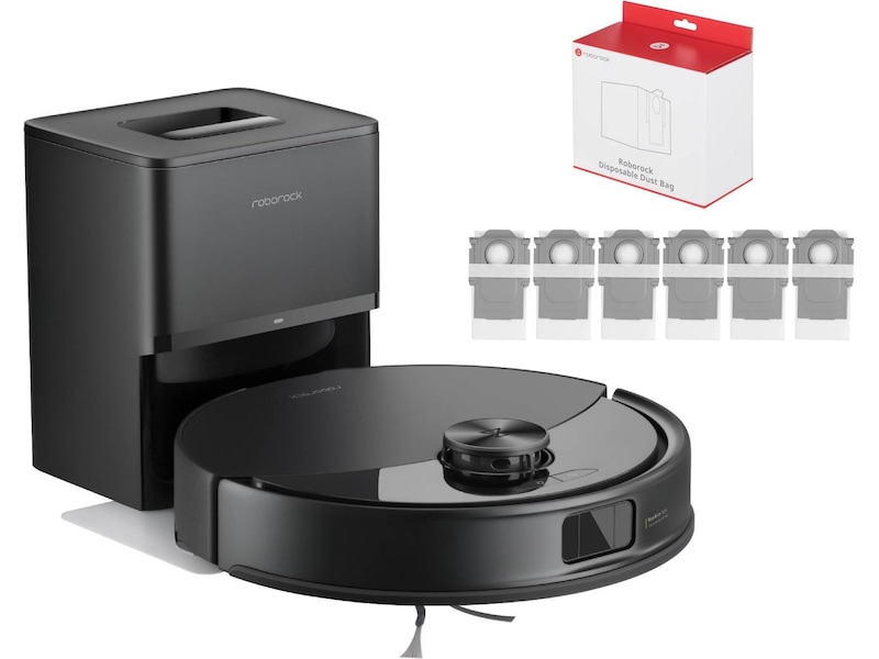 Roborock Q10 VF+ Robotstøvsuger (sort) + støvposer Robotstøvsugere