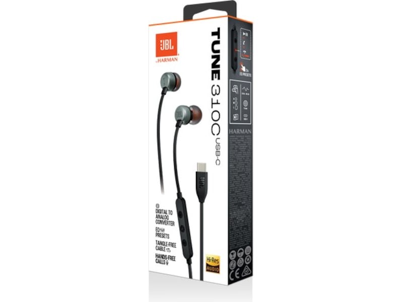 JBL Tune 310C kablede ørepropper, In-Ear (sort) Ørepropper