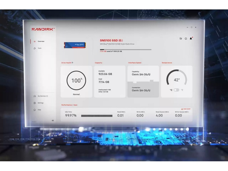 Sandisk WD Blue SN5100 NVMe SSD M.2 1TB SSD M.2