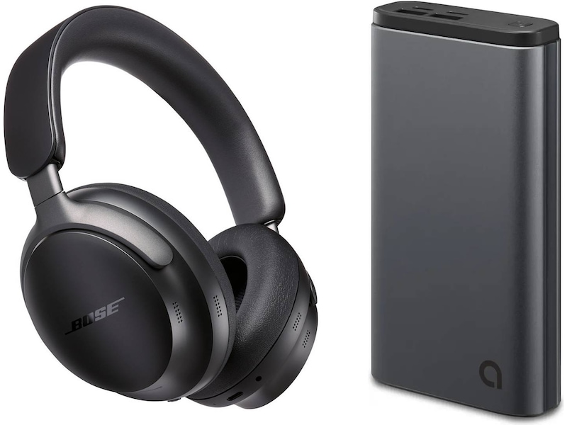 Bose QuietComfort Ultra trådløse hodetelefoner, Over-Ear (sort) + powerbank Hodetelefoner