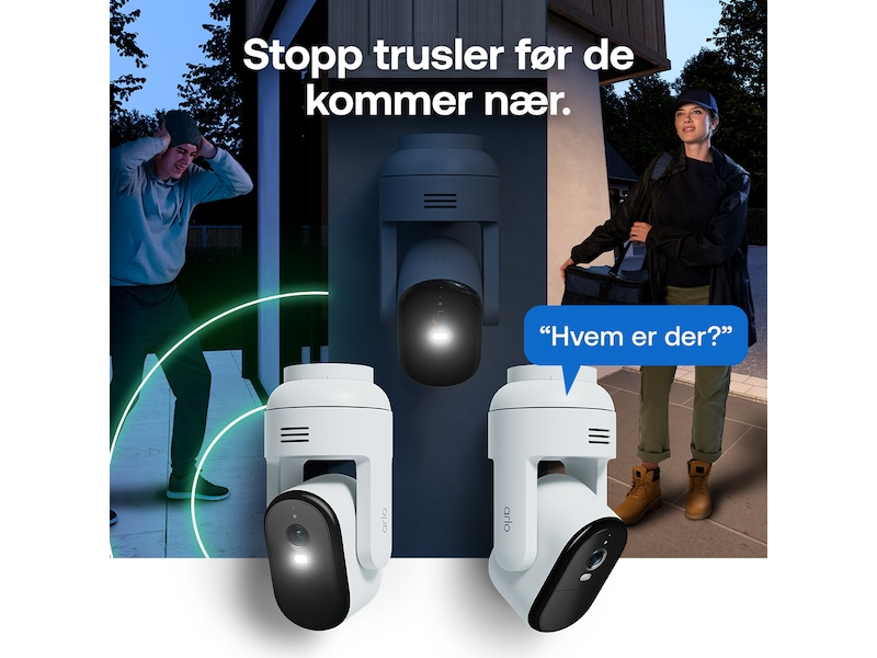 Arlo Essential 3 utendørs overvåkningskamera HD PTZ 2-pack Overvåkningskameraer