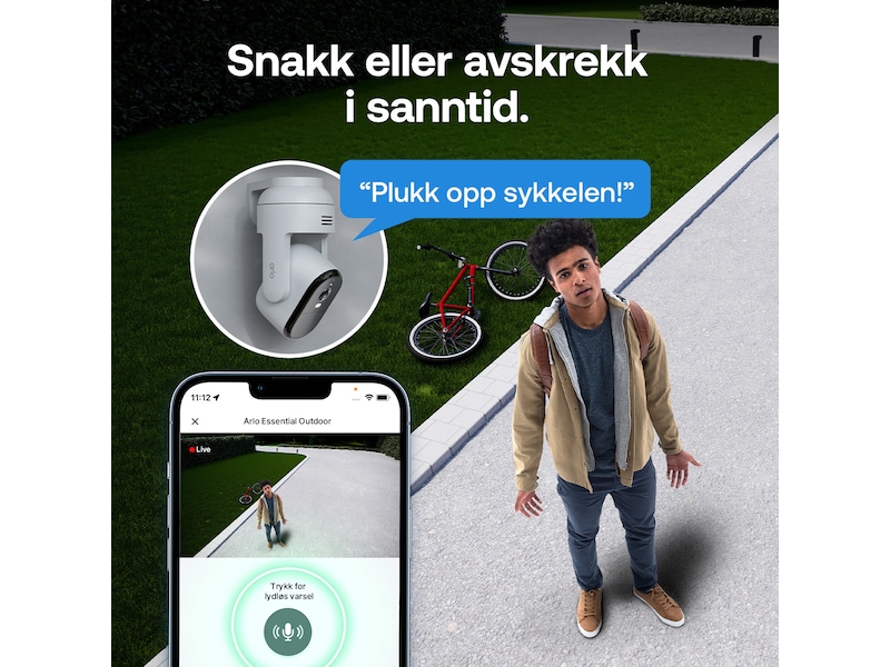 Arlo Essential 3 utendørs overvåkningskamera HD PTZ 2-pack Overvåkningskameraer