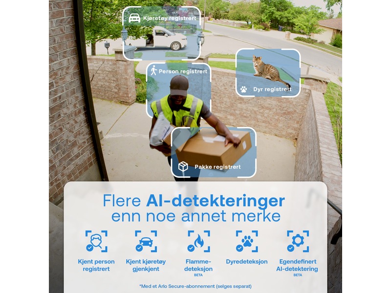 Arlo Essential 3 HD utendørs overvåkningskamera 2-pack Overvåkningskameraer