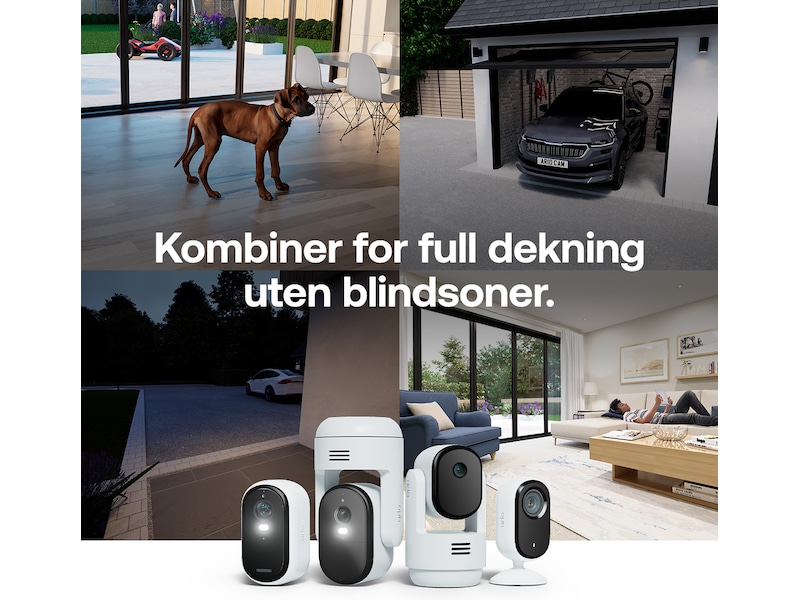 Arlo Essential 3 HD PTZ innendørs overvåkningskamera 2-pakning Overvåkningskameraer