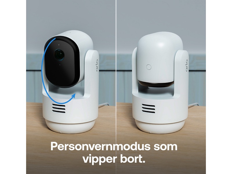 Arlo Essential 3 HD PTZ innendørs overvåkningskamera 2-pakning Overvåkningskameraer