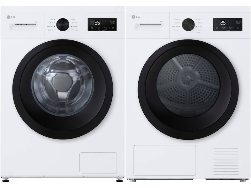 LG F4A1009NWKB vaskemaskin (hvit) + tørketrommel Vaskemaskin