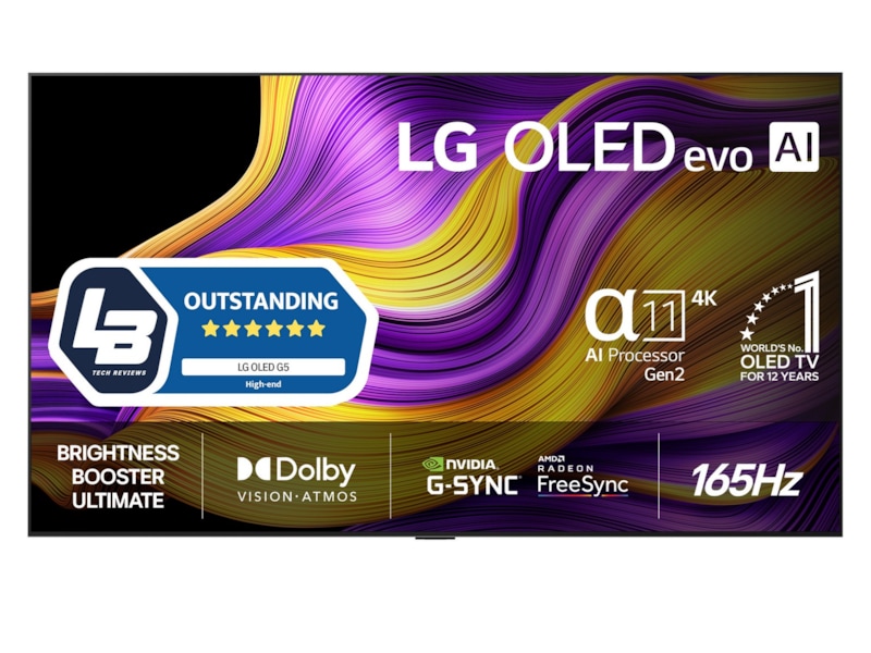 LG 77" G5 AI 4K OLED smart-TV (2025) + lydplanke 70 - 79 tommer TV