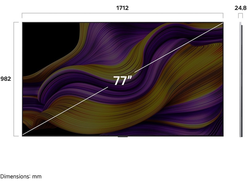 LG 77" G5 AI 4K OLED smart-TV (2025) + lydplanke 70 - 79 tommer TV