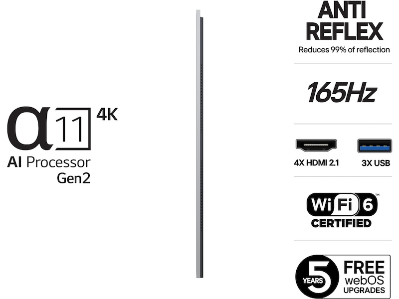 LG 65'' G5 OLED AI 4K OLED65G54 (2025) + lydplanke 60 - 69 tommer TV